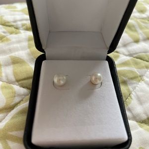 REAL Fresh Water Pearl Studs with Gold Backing
